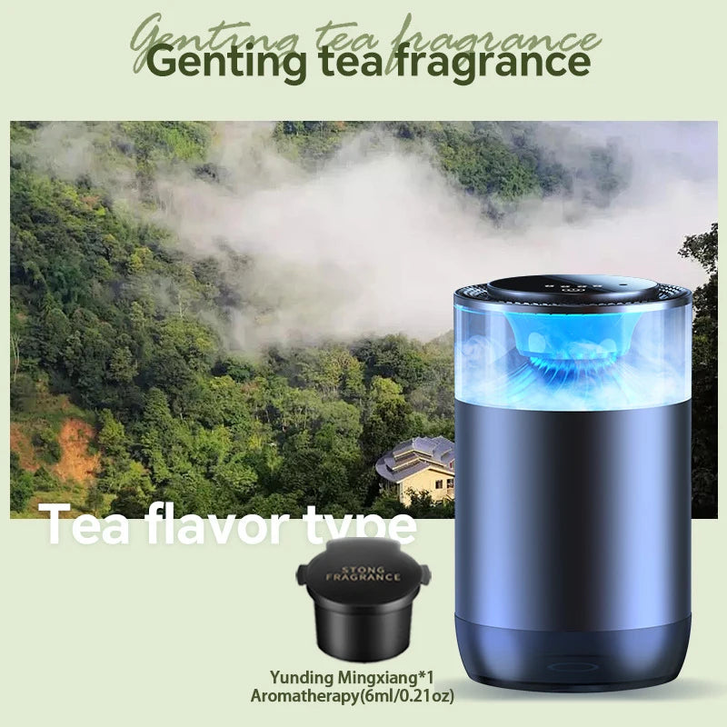 Smart Car Fragrance Diffuser Rechargeable Air Diffuser Auto Air Freshener Cloud Mist With RGB Light Car Interior Deodorizer