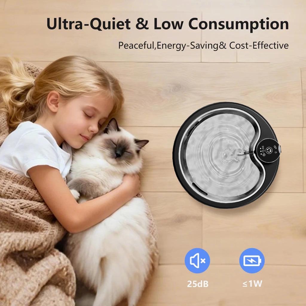 3L Cat Water Fountain Smart Sensor Wireless stainless Pet Water Dispenser Automatic Filter Large Capacity Ultra Quiet Water Bowl