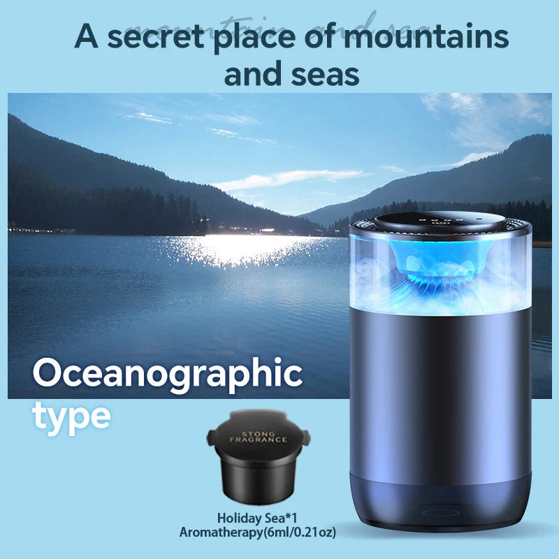 Smart Car Fragrance Diffuser Rechargeable Air Diffuser Auto Air Freshener Cloud Mist With RGB Light Car Interior Deodorizer