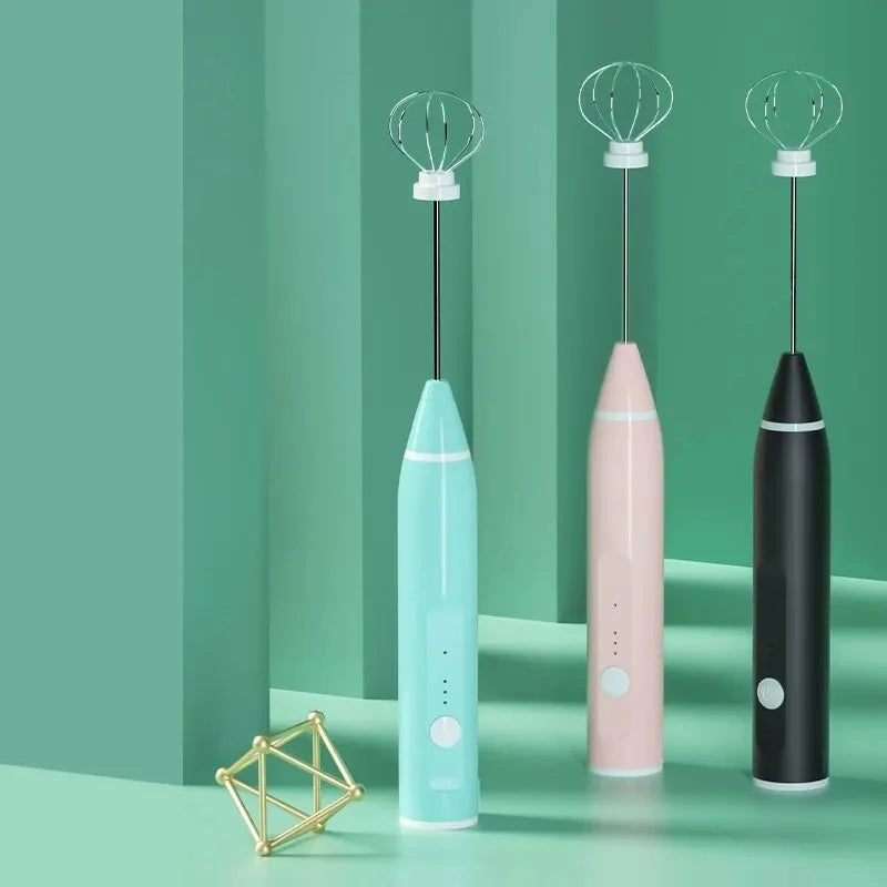 1 PCS Electric Milk Frother Portable Egg Beater USB Rechargeable Handheld Coffee Blender Milk Shaker Mixer Foamer Food Blender