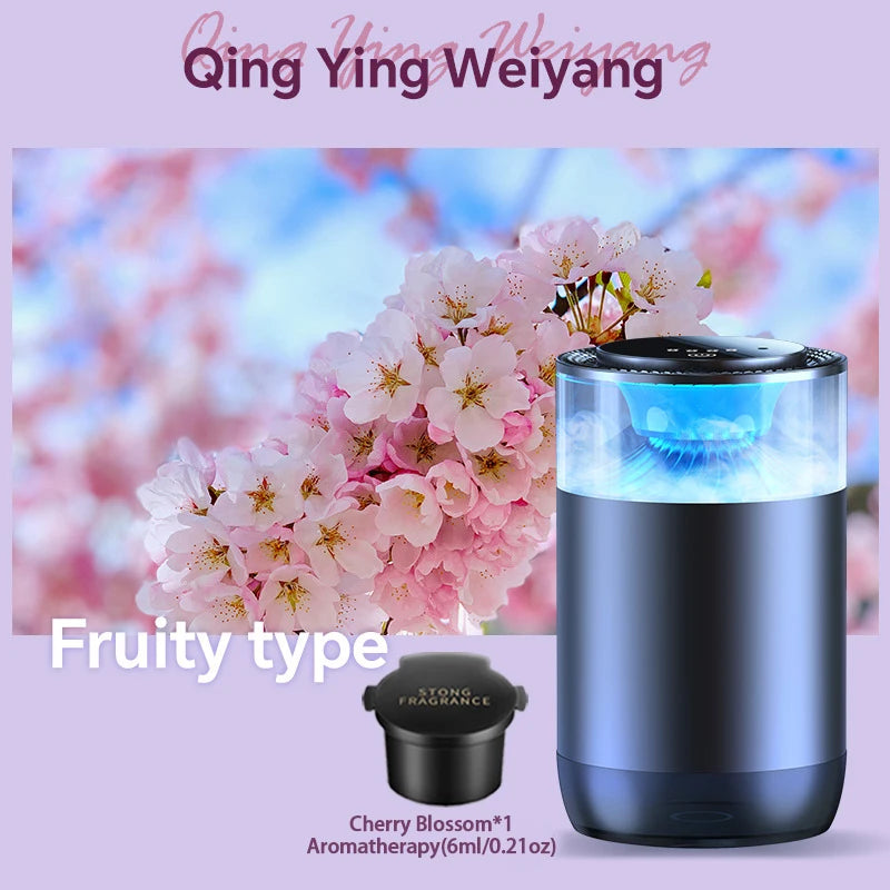 Smart Car Fragrance Diffuser Rechargeable Air Diffuser Auto Air Freshener Cloud Mist With RGB Light Car Interior Deodorizer