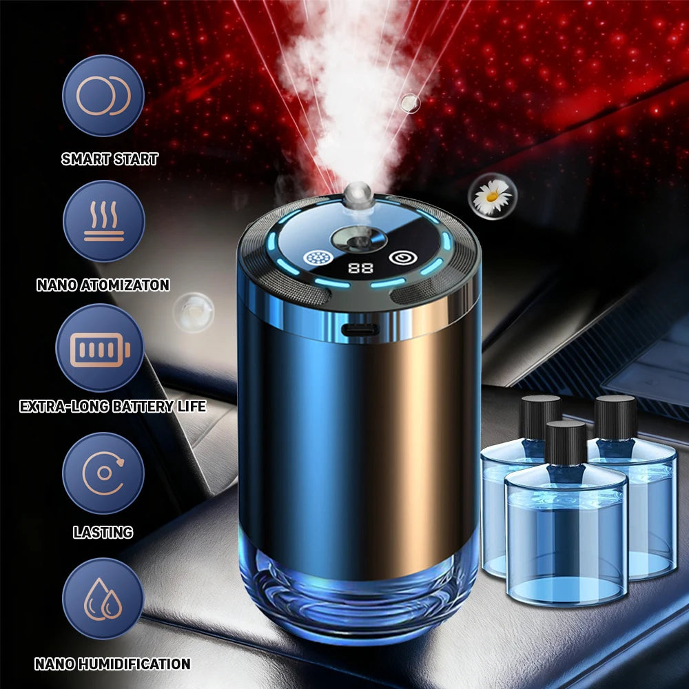 Car Electric Air Diffuser Aroma Car Air Vent Humidifier Mist Aromatherapy Car Air Freshener For Removing Odors Car Accessories